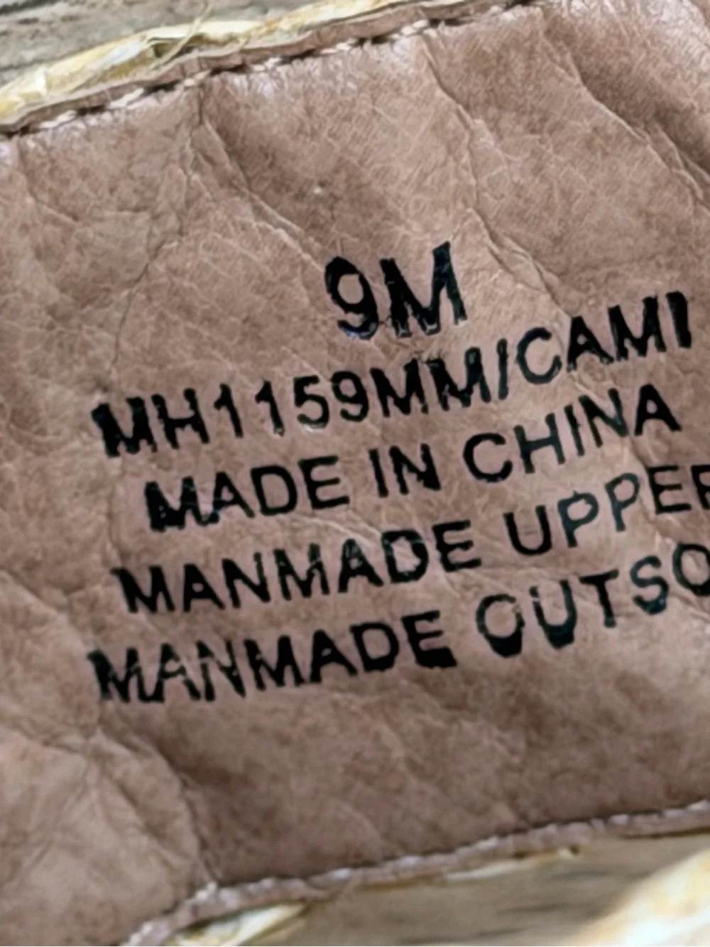 MIA Cami Raffia Platform Slip On Sandals Natural Woven Size 9